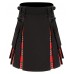 Men's Hybrid Black Cotton & Irish Tartan Utility Kilt