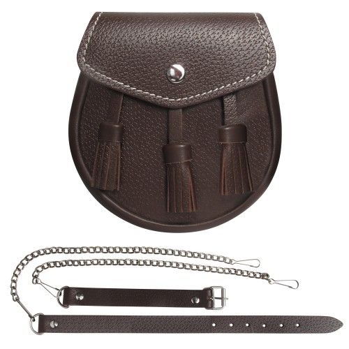 Leather Sporran Bag Scottish highland